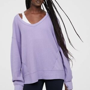 OFFLINE By Aerie Wow! Waffle Notch Neck Long Sleeve T-Shirt